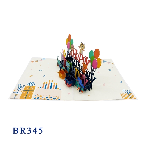 Birthday Cats Pop Up Card