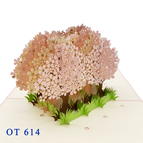Large Cherry Bloosom Pop Up Card