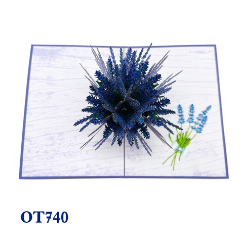 Lavender Basket Pop Up Card