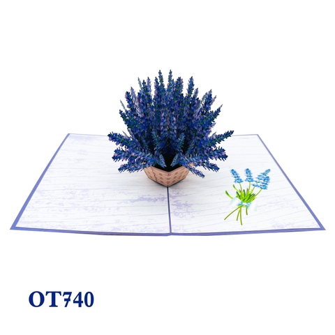 Lavender Basket Pop Up Card