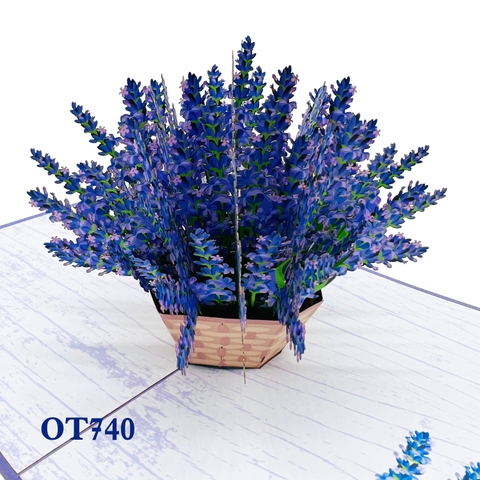 Lavender Basket Pop Up Card