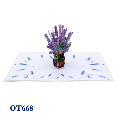 Lavender Bouquet Pop Up Card