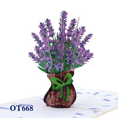 Lavender Bouquet Pop Up Card