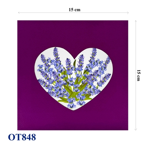 Lavender Heart Pop Up Card
