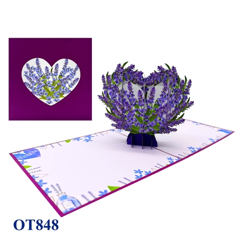 Lavender Heart Pop Up Card