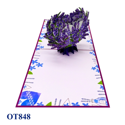 Lavender Heart Pop Up Card