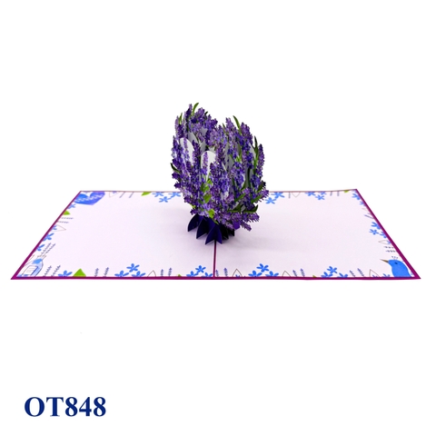 Lavender Heart Pop Up Card