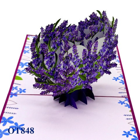 Lavender Heart Pop Up Card