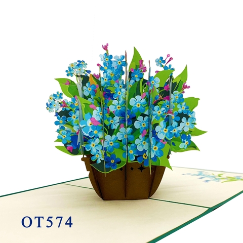Forget Me Not Flowers Pop Up Card