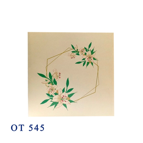 Beige Lily Pop Up Card