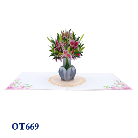 Lily Vase Pop Up Card