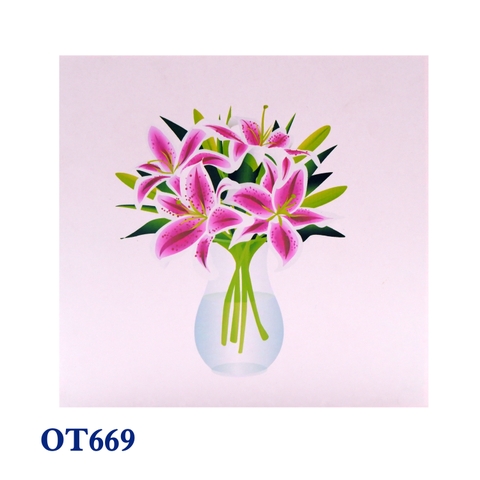 Lily Vase Pop Up Card