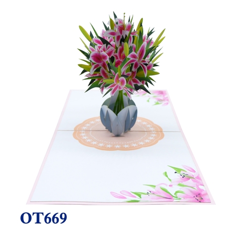Lily Vase Pop Up Card