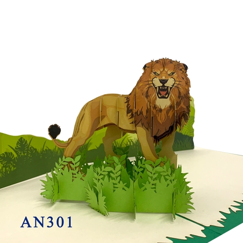 Lion Pop Up Card