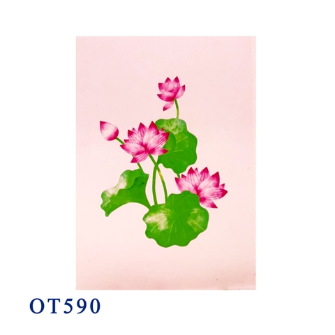 Pink Lotus Pop Up Card