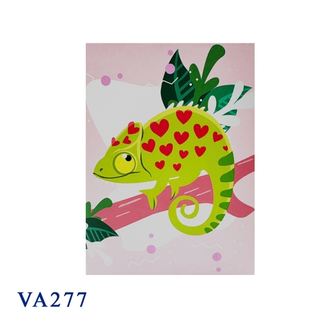 Love Heart Chameleon Pop Up Card