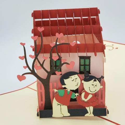 Happy House Pop Up Card