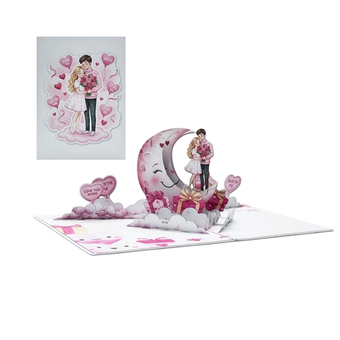 Love Moon Pop-up Card