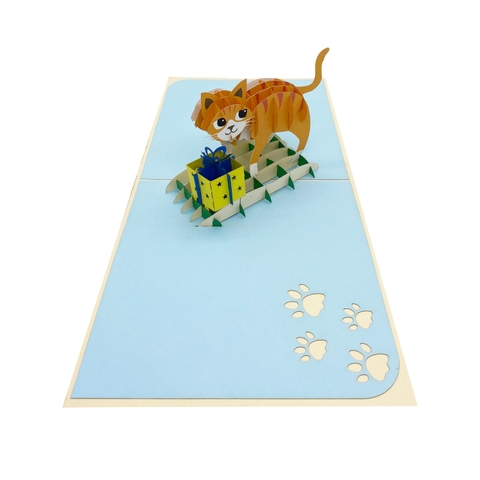 Birthday Lovely Kitten Pop Up Card