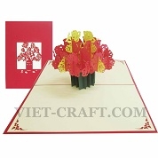 VASE OF FLOWERS POP UP 3D CARD