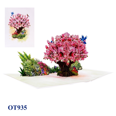 Magnolia Tree Pop Up Card