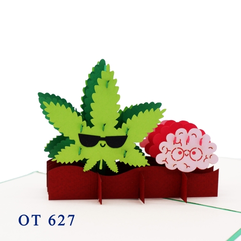 Cannabis Pop Up Card