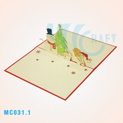 The Gift From Snowman Pop Up Card