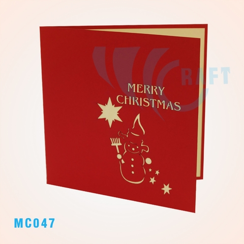 Noel Snowman In Star Pop Up Card