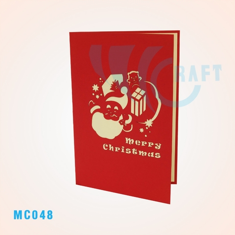 Santa And Gift Pop Up Card