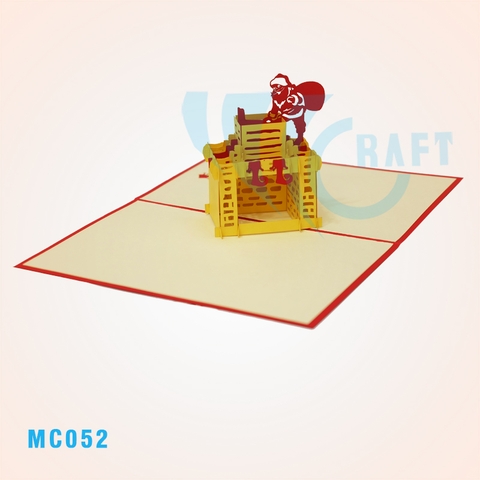 Santa And Chimney 2 Pop Up Card