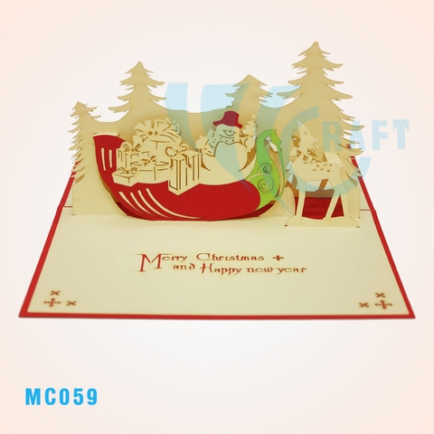 Snowman And His Crew Pop Up Card