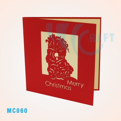 Santa Claus In The Chimney Pop Up Card