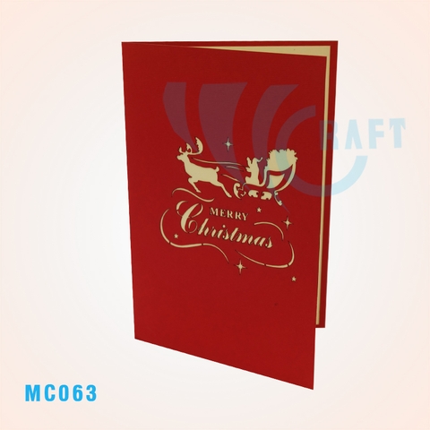 Santa And Reindeer Pop Up Card