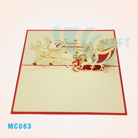 Santa And Reindeer Pop Up Card