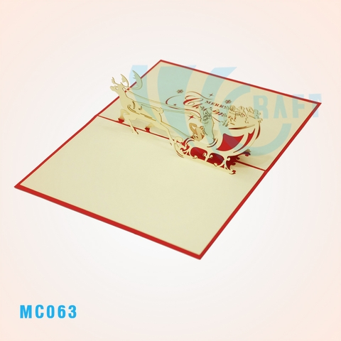 Santa And Reindeer Pop Up Card