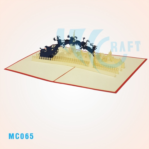Reindeer Herd Pop Up Card