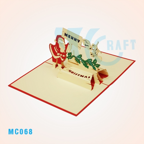 Santa and Squirrel Pop Up Card