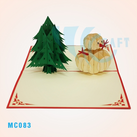NOEL SNOWMAN & TREE POP  UP CARD
