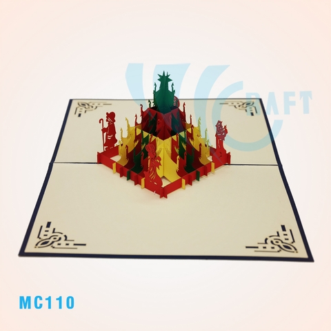 CHRISTMAS CANDELS POP UP CARD