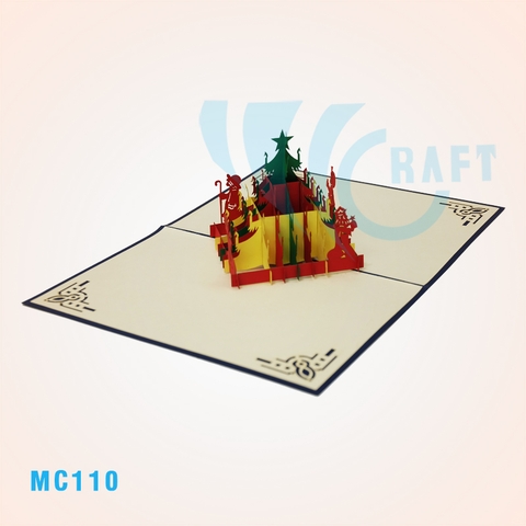 CHRISTMAS CANDELS POP UP CARD