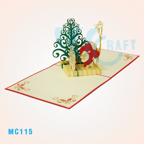 NOEL TREE & REINDEER POP UP CARD