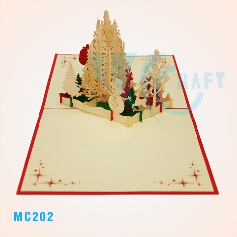 White Noel Pop Up Card