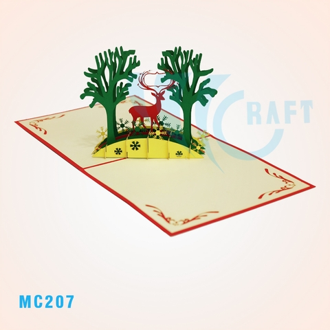 MC207 -RAINDEER & TREE