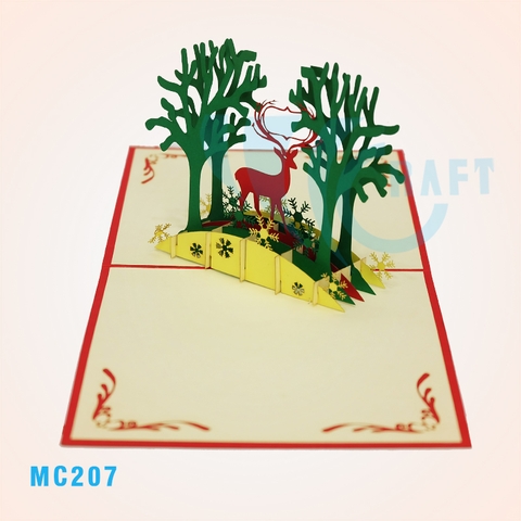 MC207 -RAINDEER & TREE