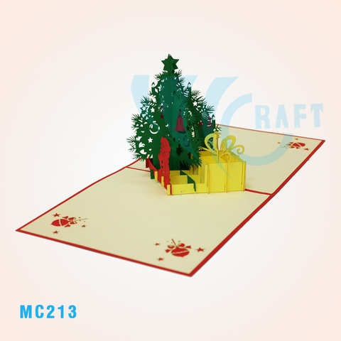 NOEL TREE AND PRESENT POP UP CARD