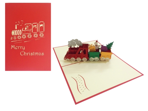 Noel Train Pop Up Card