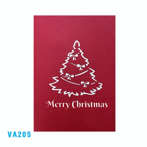 Green Noel Trees Pop Up Card