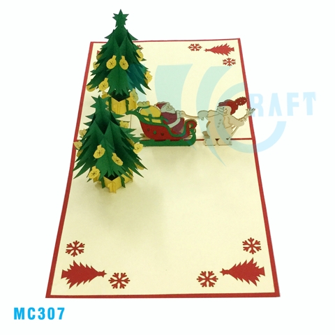 Snowman And Santa Pop Up Card