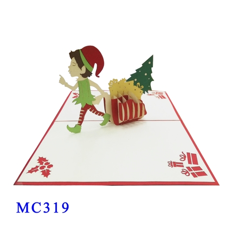 Christmas Elves Pop Up Card