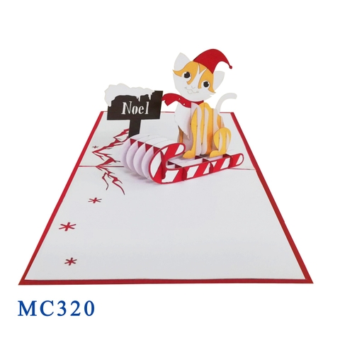 Kitten Noel Pop Up Card